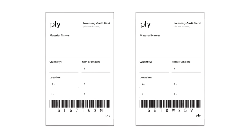Ply Counting Audit Cards